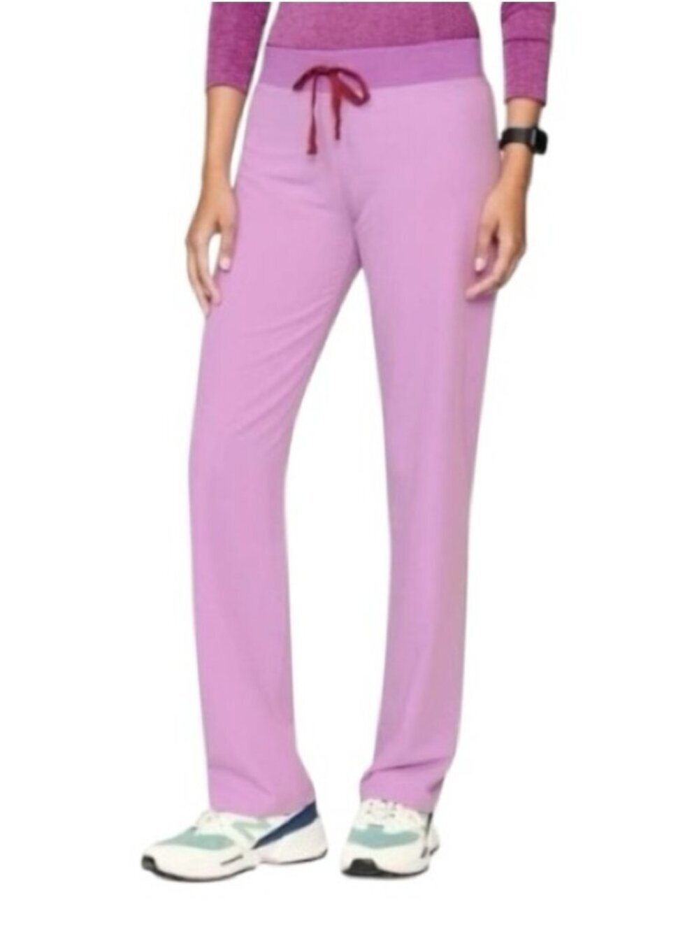 FIGS Livingston FIONx Scrub Pants Dusk Lilac Straight Leg Women’s Large Petite